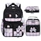 NSEQB Girls Backpack3pcs Kids School Backpack With Lunch Box Pencil Case SetCute Childrens Schoolbag For Primary Elementary Middle Black 3PCS