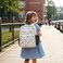 STEAMEDBUN Corduroy Kids Backpack for Girls Boys 38 Girls Backpack for Elementary Kindergarten Bow