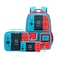 dwgweg Backpack for Boys 3in1 Backpack with Lunch Box Set Gaming Bookbag stylish kids travel backpack for boys 618 Kids Junior High School Primary School Back pack Redblueset