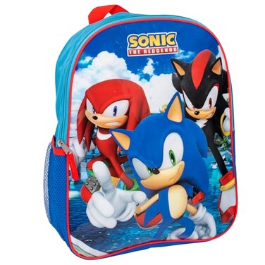 AI ACCESSORY INNOVATIONS Sonic The Hedgehog Kids Backpack Sonic Knuckles Shadow 15 School Bag for Girls Boys Blue