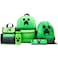 Minecraft Boys Backpack 5 Pc Gift Set with Creeper School Bookbag Lunch Bag Pencil Case Water Bottle and Travel Daypack Green
