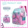 ZBAOGTW Mermaid Backpacks for Girls Backpack for School Elementary Students Kids Backpack with Lunch Box Cute Backpacks for School Girls 812