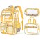 Fimibuke Clear Backpack for Boys 3PCS Heavy Duty PVC Transparent Boys Backpack with Lunch Box Pencil Case School Stadium Event Approved Toddler School Bookbag for Preschool Kindergarten Elementary