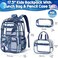 Fimibuke Clear Backpack for Boys 3PCS Heavy Duty PVC Transparent Boys Backpack with Lunch Box Pencil Case School Stadium Event Approved Toddler School Bookbag for Preschool Kindergarten Elementary