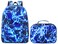 BABUN Backpack for Boys Middle Elementary Set for Kids Bookbag Lightning Laptop School Bags Waterproof With Lunch Box Bag 3Blue