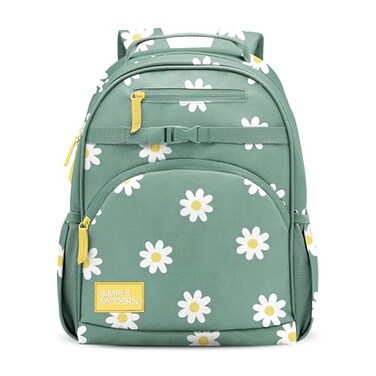 Simple Modern Medium Toddler Backpack for School Girls and Boys Kindergarten Elementary Kids Backpack Fletcher Collection Kids 15 tall Sage Florals