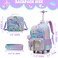 Meetbelify Rolling Backpack for Girls Backpack with Wheels for Elementary Student Kids School Bag with Lunch Box Pencil Case for Girls Ages 68 Years Old Mermaid
