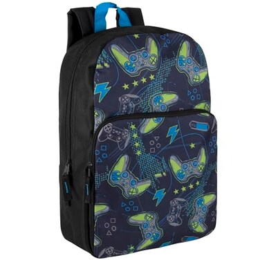 Trail maker Fun School Backpack for Elementary Middle School Girls and Boys 17 Inch Printed Backpacks for School Kids Travel Youve Got Game