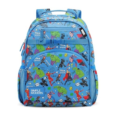 Simple Modern Medium Marvel Avengers Toddler Backpack for School Girls and Boys Kindergarten Elementary Kids Backpack Fletcher Collection Kids 15 tall Avengers Heroes