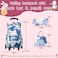 EKUIZAI Girls Trolley Backpack Set Cute Colorful Girls Rolling Backpack Middle School Trolley Schoolbag with Wheels