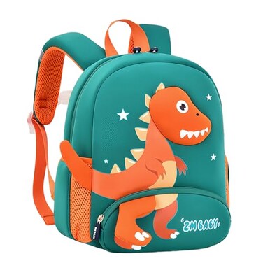 GRUOTEIS Dinosaur Antilost Backpack for Toddler BoysKids Bookbag for Preschool Boys Backpack Fit A4 Folder 02GreenOrange