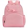 FlowFly Kids Backpack for Toddler Boys Girls Simple Lightweight Bookbag for Daycare Kindergarten Elementary School Travel Small Modern Bag Medium 15 Pink
