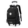 GRUOTEIS Black Rolling Backpack for Boys Middle Junior School Kids Boys Backpack with 6 Wheels Black