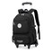 GRUOTEIS Black Rolling Backpack for Boys Middle Junior School Kids Boys Backpack with 6 Wheels Black