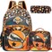 Oruiji Backpack for Kids Backpacks for Boys Bookbag with Lunch Box Pencil Case School Backpack for Boys Lightweight Elementary School Bookbag