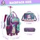 Inprof Unicorn Rolling Backpack for Girls Wheels Backpacks for Elementary Student Kids Wheeled Trolley Trip Luggage with Adjustable Handle