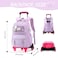 LANSHIYA Girls Rolling Backpack Elementary School Bag with Wheels Trolley Bags for Kids Roller Backpack for Girls Boys