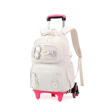 LANSHIYA Girls Rolling Backpack Elementary School Bag with Wheels Trolley Bags for Kids Roller Backpack for Girls Boys