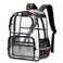 Sisipoet Clear Backpack for School Heavy Duty PVC Transparent Bookbag Funny Kids Backpacks with Game Print Black
