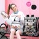 ZLYERT 17 Daisy Clear Backpack for Girls 3Pcs Flip Design Stadium Approved Set Waterproof CampusSchool Transparent Bookbag Black