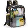 GiMiUiTo Clear Backpack16 Clear Backpack for Boys Heavy Duty School Backpacks See Through Bookbag for Kids 4 to 8Black Dinosaur