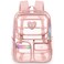 Ujemin Clear Backpack for Girls Women Heavy Duty Transparent Bookbag School Backpack with Mesh Pockets Stadium Approved See Through Backpack Pink