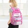 CAMTOP Clear Backpack Heavy Duty Transparent Bag See Through BookBag for Student School Work Festival Sport Travel Hot Pink
