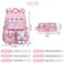 NSEQB Girls Backpack With MultiCompartment Pencil CaseCute Girls School Backpack For KidsChildrens Schoolbag For Kindergarten Elementary PrimaryPink2PCS