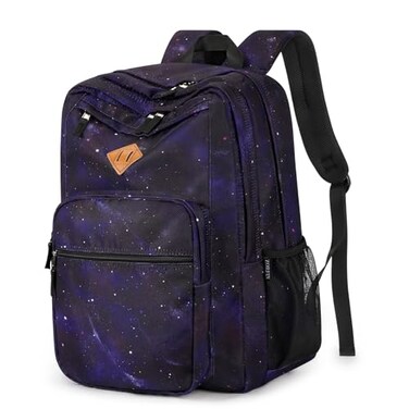 ZORFIN 26L Backpack for College and Travel Water Resistant Bookbag Night Sky