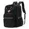 ZORFIN 26L Backpack for College and Travel Corduroy Bookbag Black