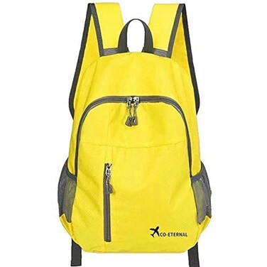 Geboldil Mens and womens leisure backpack waterproof backpack travel backpack 25L yellow