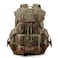 WUDON Men Travel Backpack Genuine LeatherWaxed Canvas Shoulder Hiking Rucksack Green