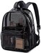 BTOOP Clear Mini Backpack Stadium Events 12x12x6 Small Transparent Backpacks Plastic See Through Bag for Work Festival Security Travel