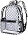 BTOOP Clear Mini Backpack for Stadium Events 12x12x6 Small Transparent Backpacks Plastic See Through Clear Bag for Concerts Work Festival Security Travel