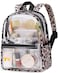 BTOOP Clear Mini Backpack for Stadium Events 12x12x6 Small Transparent Backpacks Plastic See Through Clear Bag for Concerts Work Festival Security Travel