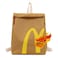 JBIUVBTY Classic Funny Retro Paper Bag Large Capacity Backpack Cute Personalized Shoulder Crossbody Canvas Backpack Notebook