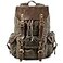 WUDON Leather Backpack for Men Waxed Canvas Shoulder Rucksack CarryOn Travel Backpack Grey