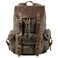 WUDON Leather Backpack for Men Waxed Canvas Shoulder Rucksack CarryOn Travel Backpack Grey
