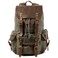 WUDON Leather Backpack for Men Waxed Canvas Shoulder Rucksack CarryOn Travel Backpack GreyOversize Oversize