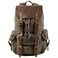 WUDON Leather Backpack for Men Waxed Canvas Shoulder Rucksack CarryOn Travel Backpack GreyOversize Oversize