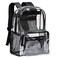 Vorspack Clear Backpack Heavy Duty PVC Transparent Backpack Extra Large Clear Backpacks with Reinforced Strap for College Security Black