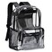 Vorspack Clear Backpack Heavy Duty PVC Transparent Backpack Extra Large Clear Backpacks with Reinforced Strap for College Security Black