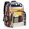 Vorspack Clear Backpack Heavy Duty PVC Transparent Backpack Extra Large Clear Backpacks with Reinforced Strap for College Workplace Security Black