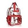 DALIX Clear Backpack Bags Smooth Plastic in Red