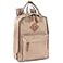 MADISONDAKOTA MADISON DAKOTA Canvas Mini Backpack for Everyday Day Pack Rucksack in Solid Color Blocks Almond