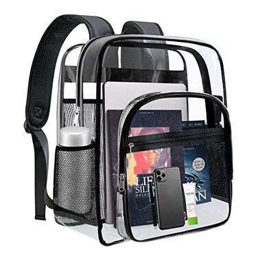SDFGHG Clear BackpackSturdy Shape Heavy Duty Large Clear Backpack