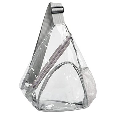HULISEN Clear Sling Bag Clear Bag Stadium Approved Transparent Shoulder Crossbody Backpack Chest Casual Daypack