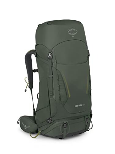 Osprey Kestrel 58L Mens Backpacking Backpack Bonsai Green LXL