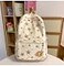 HOKMAH Y2K Backpack Women Men Cute Daypack Grunge Stars Vintage Chic Trendy Design Bookbag Backpack Daily Use Hiking Trip creamy white
