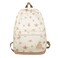 HOKMAH Y2K Backpack Women Men Cute Daypack Grunge Stars Vintage Chic Trendy Design Bookbag Backpack Daily Use Hiking Trip creamy white